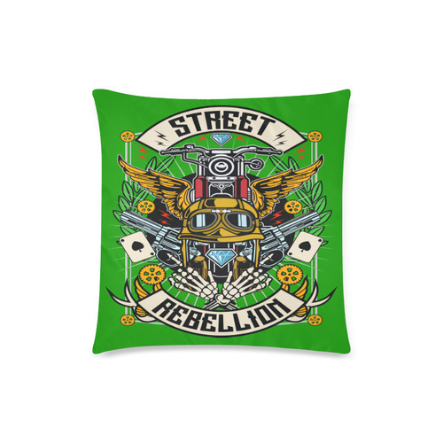 Street Rebellion Modern Green Custom Zippered Pillow Case 18"x18"(Twin Sides)