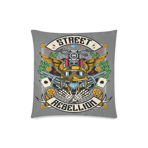 Street Rebellion Modern Dark Grey Custom Zippered Pillow Case 18"x18"(Twin Sides)