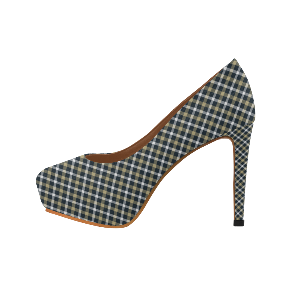 tartan high heels