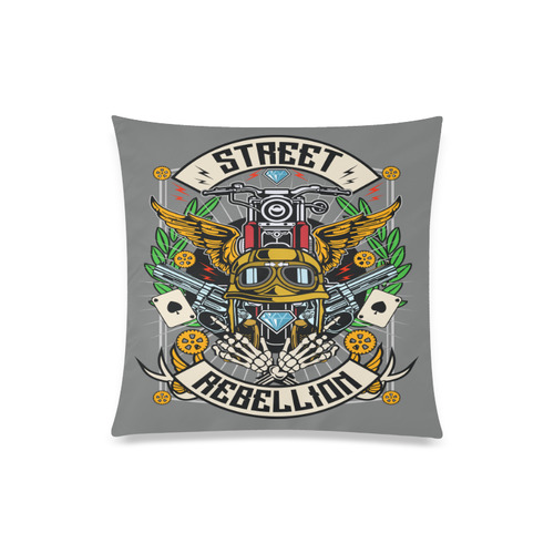 Street Rebellion Modern Dark Grey Custom Zippered Pillow Case 20"x20"(Twin Sides)