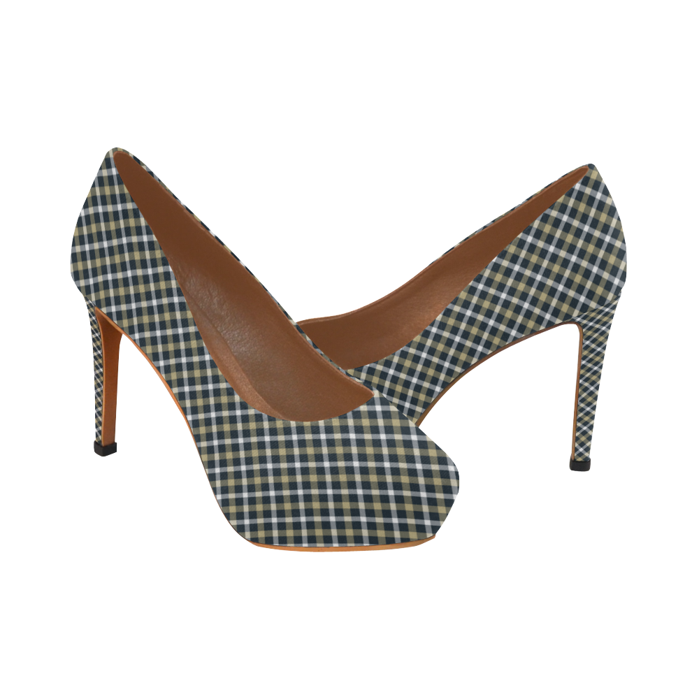 tartan high heels