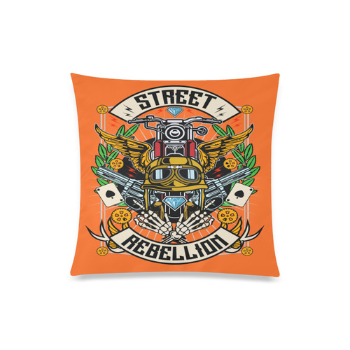 Street Rebellion Modern Orange Custom Zippered Pillow Case 20"x20"(Twin Sides)