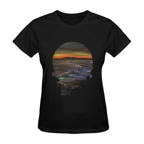 Night Walk Sunny Women's T-shirt (Model T05)