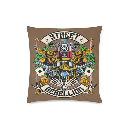 Street Rebellion Modern Brown Custom Zippered Pillow Case 16"x16"(Twin Sides)