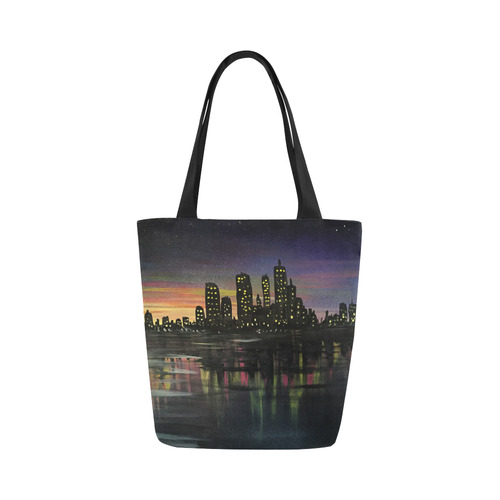 City Lights Canvas Tote Bag (Model 1657)