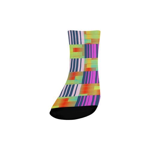 Vertical and horizontal stripes Quarter Socks