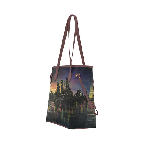 City Lights Clover Canvas Tote Bag (Model 1661)