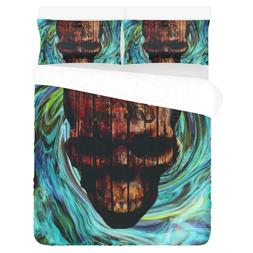 Psychodelic skull 3-Piece Bedding Set