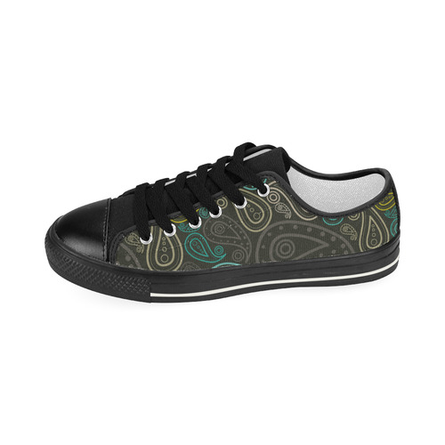 paisley art Women's Classic Canvas Shoes (Model 018)