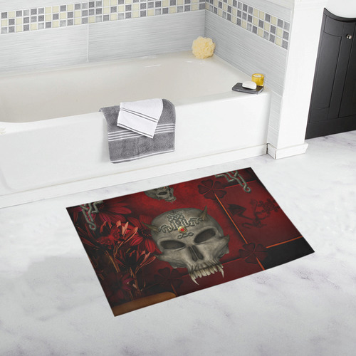 Skull with celtic knot Bath Rug 20''x 32''