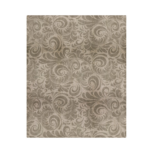 Denim with vintage floral pattern, light brown Duvet Cover 86"x70" ( All-over-print)