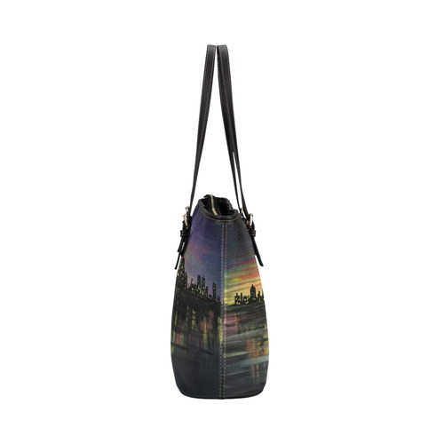 City Lights Leather Tote Bag/Small (Model 1651)