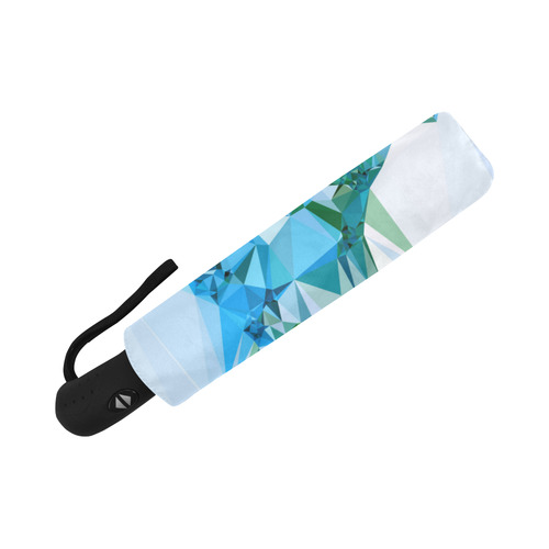 Figure In Snow Low Poly Triangles Auto-Foldable Umbrella (Model U04)