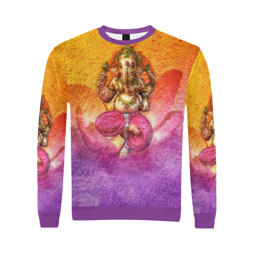 Ganesh, Son Of Shiva And Parvati All Over Print Crewneck Sweatshirt for Men/Large (Model H18)