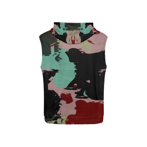 Retro colors texture All Over Print Sleeveless Hoodie for Kid (Model H15)