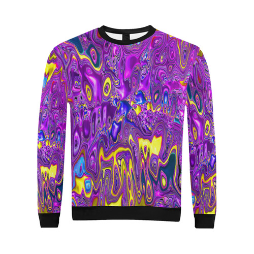 melted fractal 1A by JamColors All Over Print Crewneck Sweatshirt for Men/Large (Model H18)