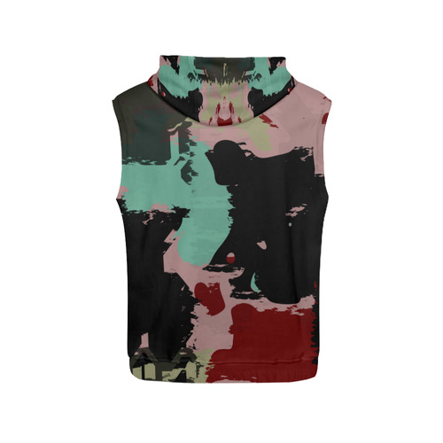 Retro colors texture All Over Print Sleeveless Hoodie for Men (Model H15)