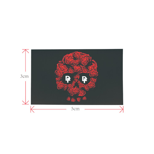 DF Rose Skull Logo Private Brand Tag on Bags Inner (Zipper) (5cm X 3cm)