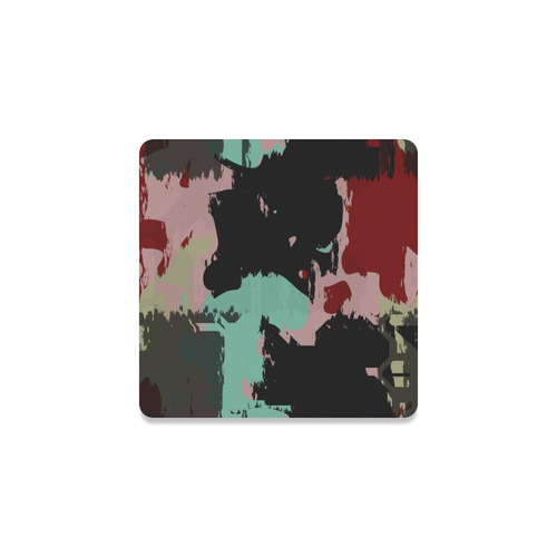 Retro colors texture Square Coaster