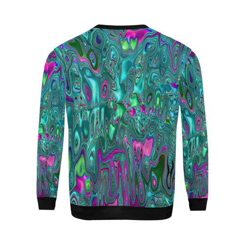 melted fractal 1C by JamColors All Over Print Crewneck Sweatshirt for Men/Large (Model H18)