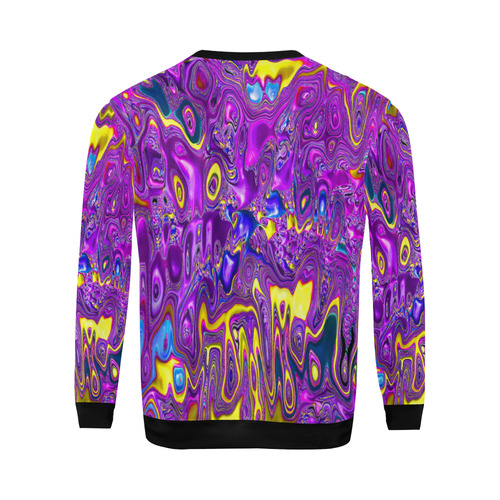 melted fractal 1A by JamColors All Over Print Crewneck Sweatshirt for Men/Large (Model H18)