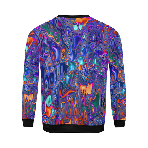 melted fractal 1B by JamColors All Over Print Crewneck Sweatshirt for Men/Large (Model H18)