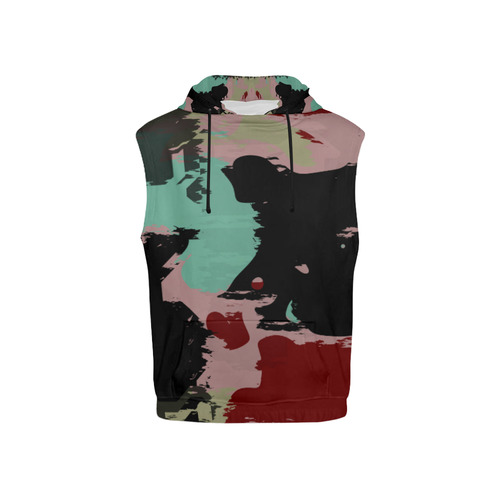 Retro colors texture All Over Print Sleeveless Hoodie for Kid (Model H15)