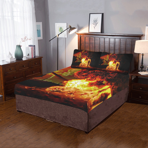 Fire fight 3-Piece Bedding Set