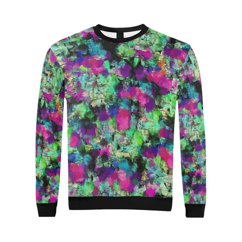 Blended texture All Over Print Crewneck Sweatshirt for Men (Model H18)