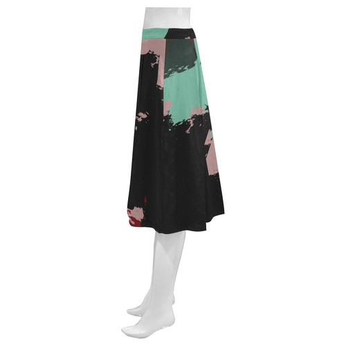 Retro colors texture Mnemosyne Women's Crepe Skirt (Model D16)