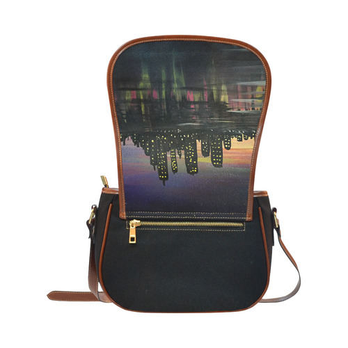 City Lights Saddle Bag/Small (Model 1649)(Flap Customization)