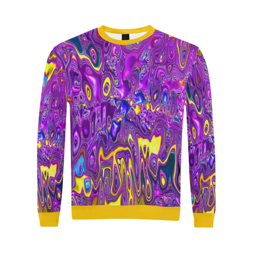 melted fractal 1A by JamColors All Over Print Crewneck Sweatshirt for Men/Large (Model H18)