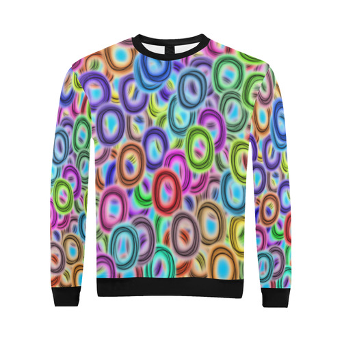 Colorful ovals All Over Print Crewneck Sweatshirt for Men (Model H18)