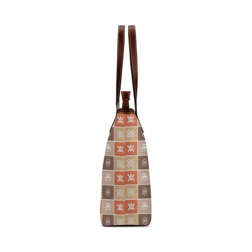 ethnic african pattern. Adinkra simbols. Shoulder Tote Bag (Model 1646)