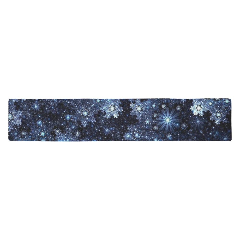 Wintery Blue Snowflake Pattern Table Runner 14x72 inch ID D2051535