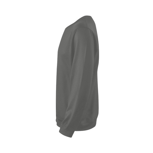 Camo Color Solid Dark Gray All Over Print Crewneck Sweatshirt for Men/Large (Model H18)