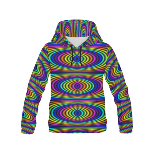 O rainbow All Over Print Hoodie for Women (USA Size) (Model H13)