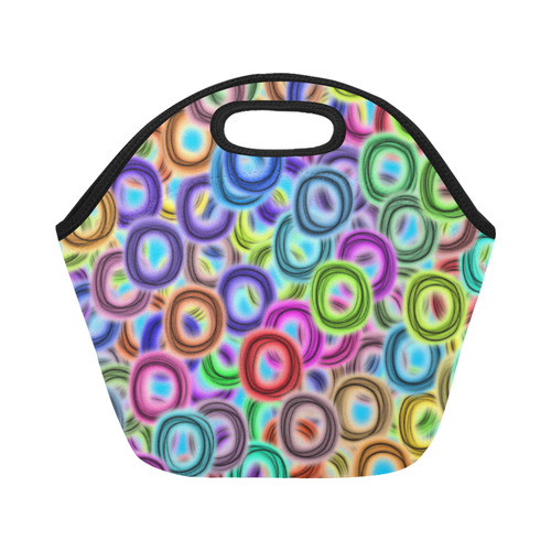 Colorful ovals Neoprene Lunch Bag/Small (Model 1669)