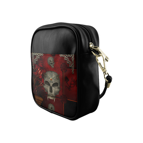 Skull with celtic knot Sling Bag (Model 1627)