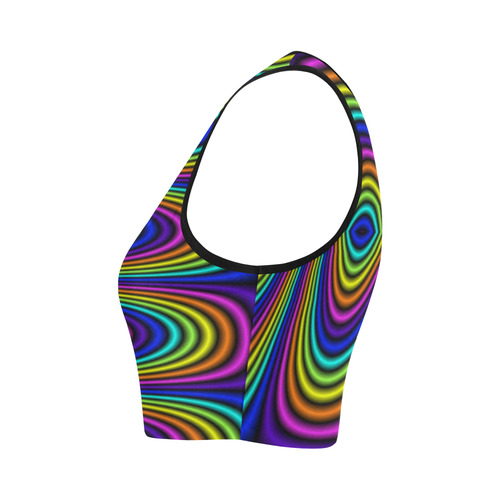 O rainbow Women's Crop Top (Model T42)