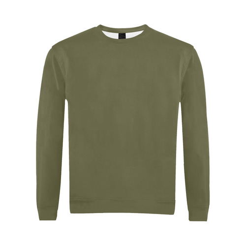 Camo Color Solid Light Green All Over Print Crewneck Sweatshirt for Men/Large (Model H18)
