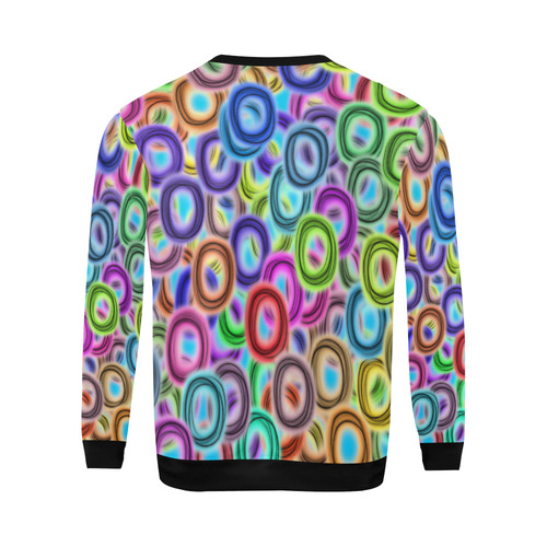 Colorful ovals All Over Print Crewneck Sweatshirt for Men (Model H18)