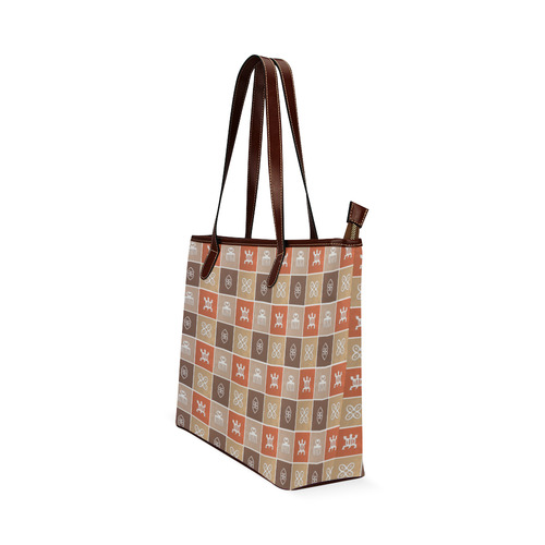 ethnic african pattern. Adinkra simbols. Shoulder Tote Bag (Model 1646)