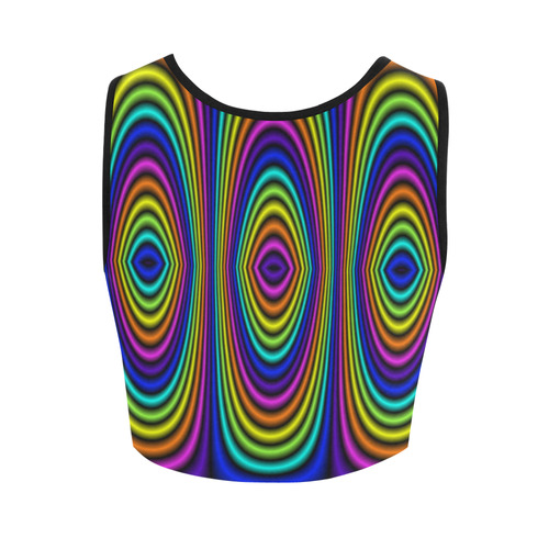 O rainbow Women's Crop Top (Model T42)