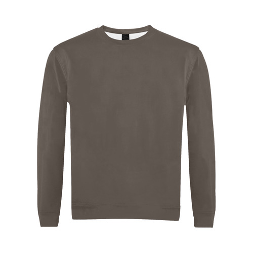 Camo Color Solid Brown All Over Print Crewneck Sweatshirt for Men/Large (Model H18)