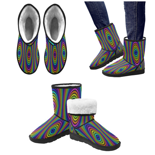 rainbow snow boots