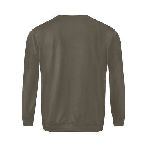 Camo Color Solid Olive All Over Print Crewneck Sweatshirt for Men/Large (Model H18)