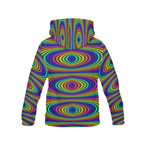 O rainbow All Over Print Hoodie for Women (USA Size) (Model H13)