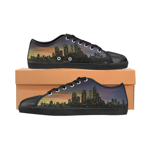 City Lights Canvas Shoes for Women/Large Size (Model 016)