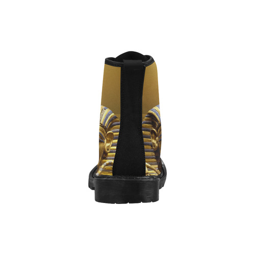 Egypt King Tut Martin Boots for Women (Black) (Model 1203H)